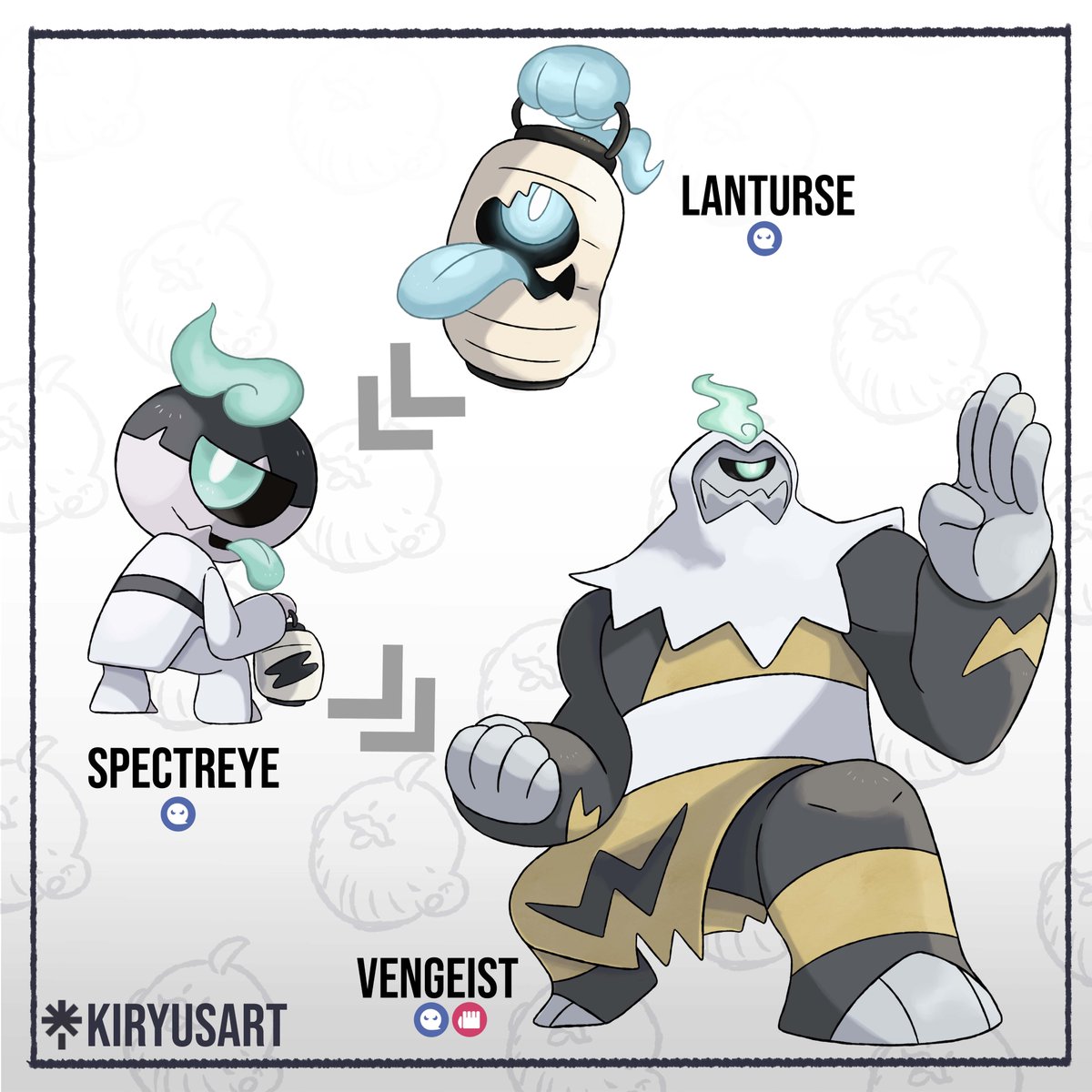 kiryusart's tweet image. ✨Hello! I added a new item to my Ko-fi✨
       The lantern, the kid and the monk 🏮📿👹

#fakemon #pokemon #kofi #art #digitalart