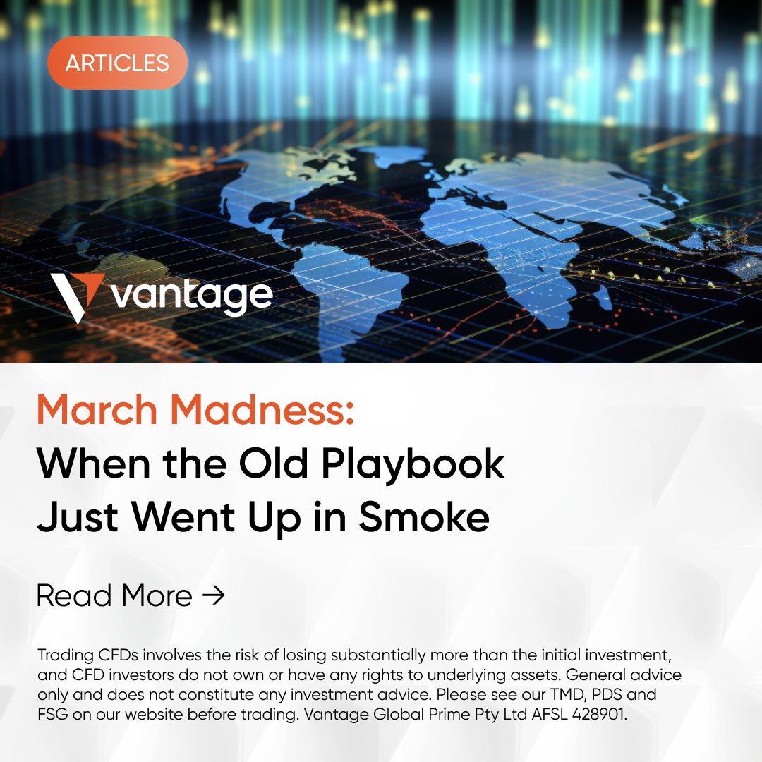 vantagemkts_au's tweet photo. 🌏 March Madness: when the Old Playbook Just Went Up in Smoke
📊 Read More: https://t.co/WkJ42jvHZP
March 2026 has been a masterclass in why markets hate a vacuum—especially one filled with smoke.
#MarketAnalysis #Macro #VantageMarkets #VantageUpdates https://t.co/KVjqg1Xshw