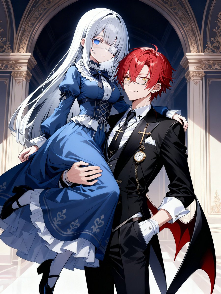 久世家当主の棗お嬢様と執事の赤羽鬼理

#AIart 
 #AIイラスト
 #AIイラスト大好きさんと繋がりたい 
 #AIイラスト術師さんと繋がりたい