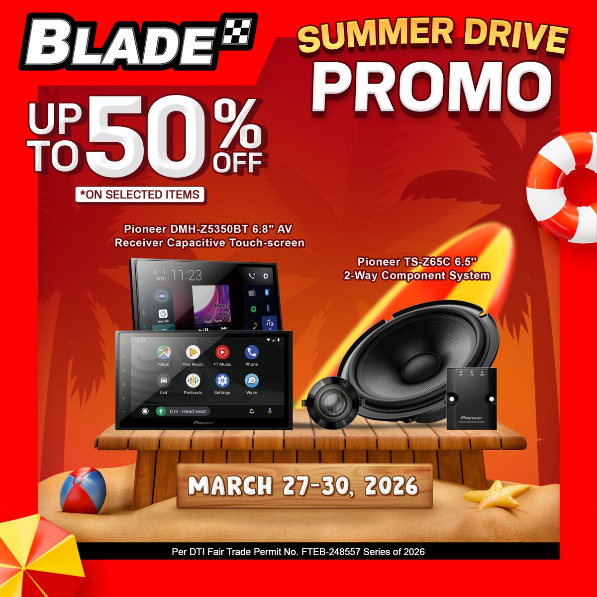 BladeAutoCenter's tweet image. 🔥🚗 IT’S ON! SUMMER DRIVE PROMO is LIVE!
Score big savings on selected items starting today 💥
Upgrade your ride and start your summer right.

📅 March 27–30, 2026
Shop now at Blade!

#BladeAutoCenter #BladePH #ItsBladeItsBetter 
#SummerDrivePromo #SummerWithBlade
