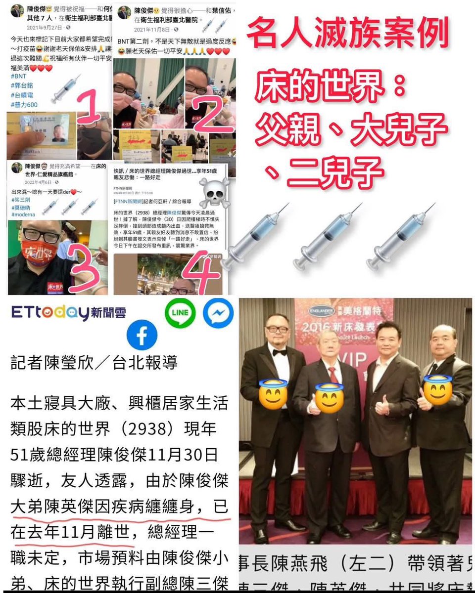 RealJohnnyYu's tweet photo. After getting “you know what”

Taiwanese company owner: 
Father
Eldest son
Second son

All three have passed within a few years….

Only the youngest son left… https://t.co/kA1YE7jvXy