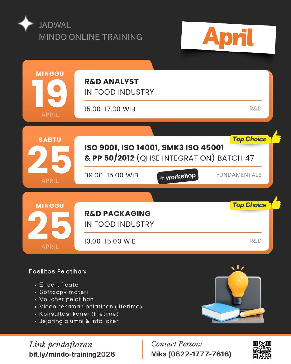 mindoeducation's tweet photo. Sudah siap berjuang kembali?

Harus tetap upgrade diri dan curi start untuk siap bergabung di dunia kerja🚀

Daftar di https://t.co/IZf1P4mGqc

Konsultasikan rencana upgrade skill kamu bareng Mika di WA 0822-1777-7616 (https://t.co/MGd6H9C1wH) https://t.co/9cA7dBOLqc