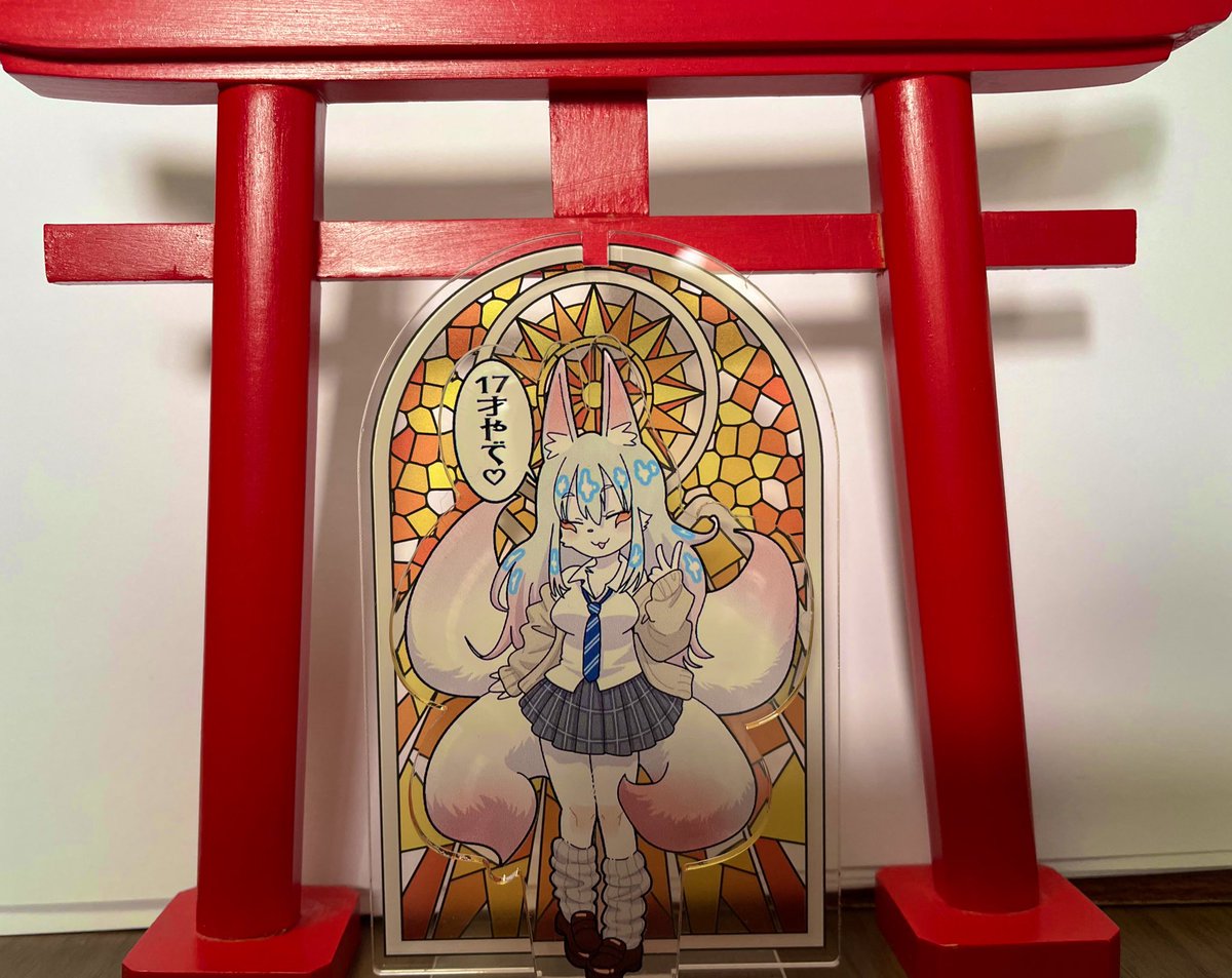 4月19日関西ケモけ、お稲荷JKたまもちゃん10th ANNIVERSARYアクリルスタンド、アクリルキーホルダー組紐サンプル到着!✌︎('ω')✌︎スペースM-6で待ってるよ! 