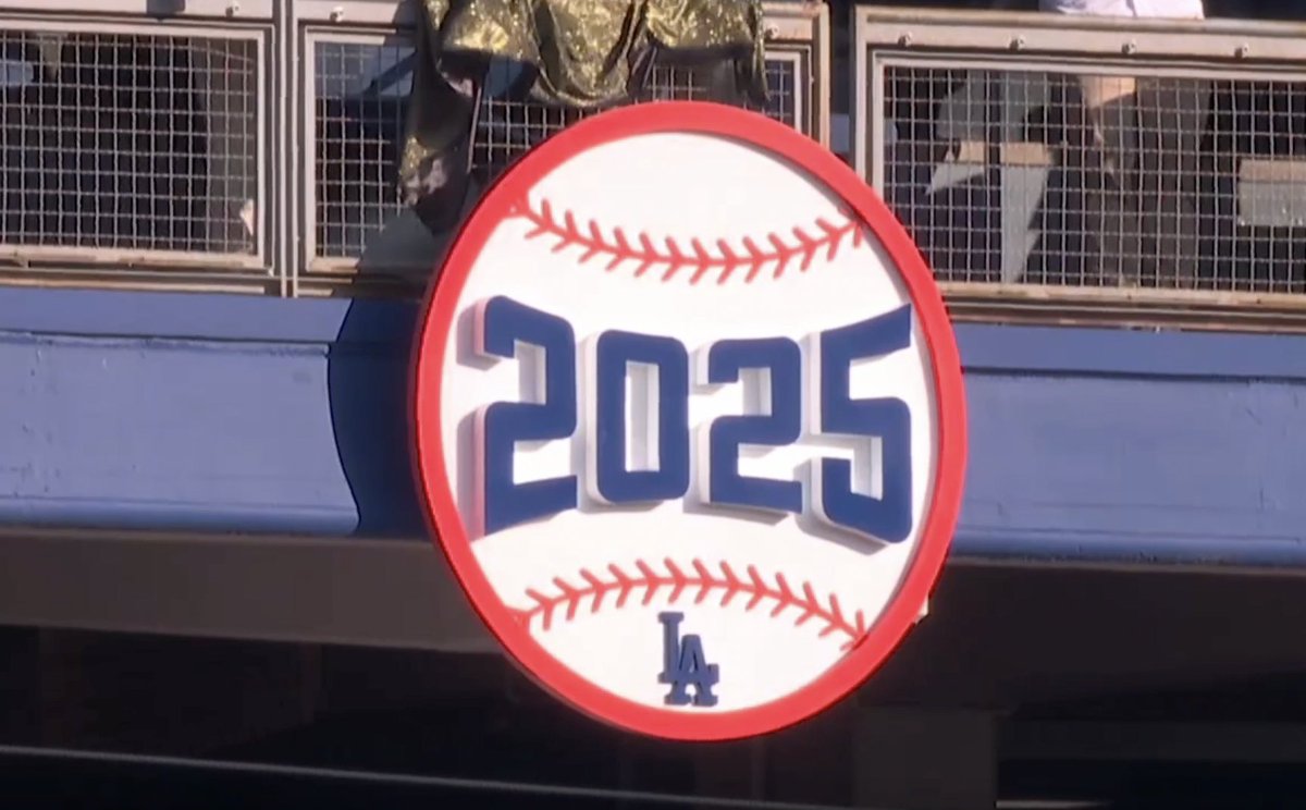 The Dodgers 2025 World Series championship sign 🏆