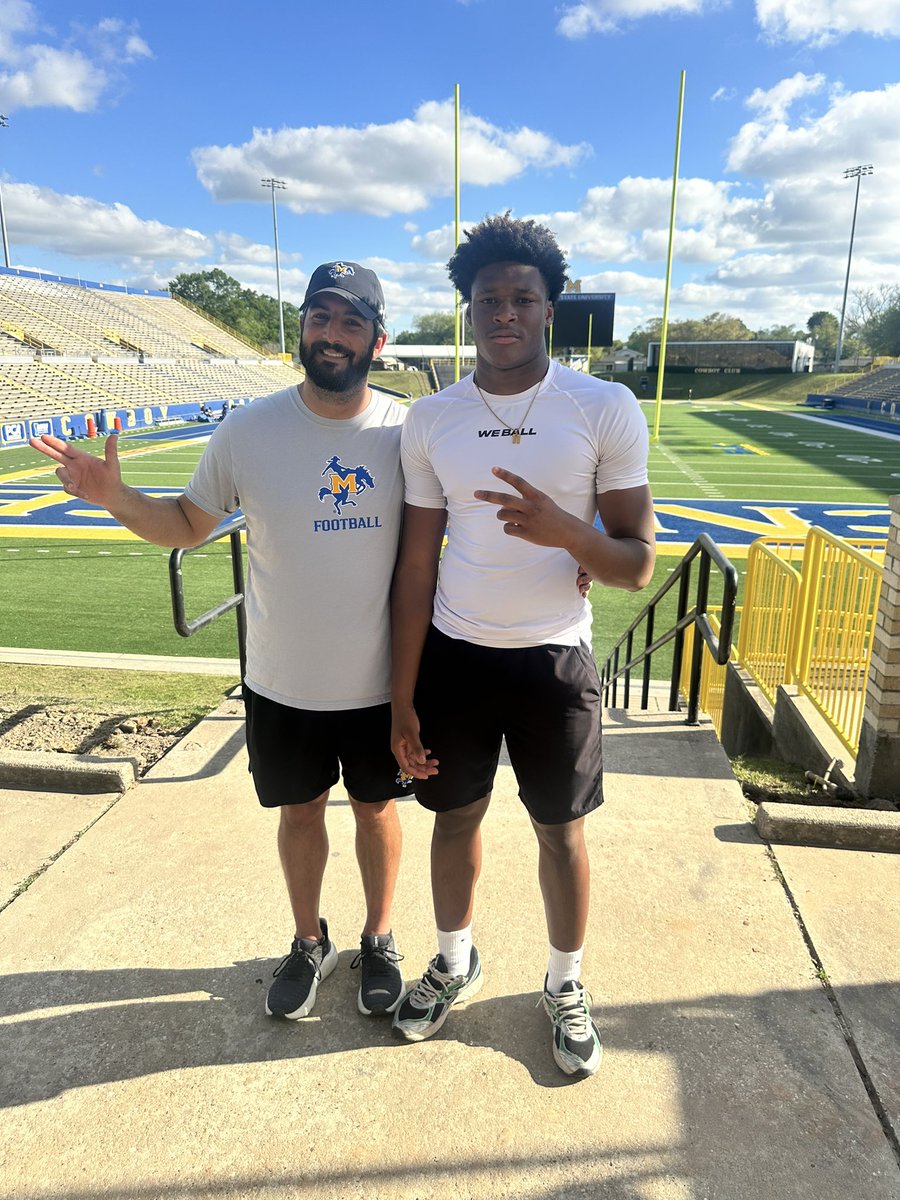 H3_monroe's tweet photo. Really Enjoyed My Time Today At @McNeeseFB Spring Practice!!! Shoutout To All The Coaches For The Warm Hospitality!!! #GeauxPokes🤠🏈

 @CoachViator @coach_ben3 @Coach_BowserFB @sxndylewis https://t.co/3y6tp87jK9