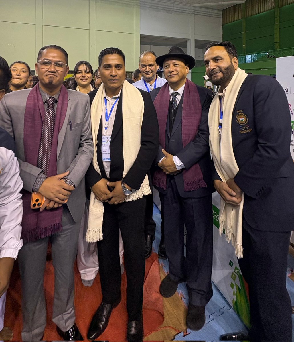 Pleased to meet the Hon'ble  Minister for Sports &amp; Youth Affairs in the Govt. of Meghalaya Shri. Wailadmiki Shylla at the opening  ceremony of ASMITA Khelo India Senior Pencak Silat League at SAI Training Centre, NEHU Campus Shillong on 26-27 March 2026.
<a href="/WailadmikiS/">Wailadmiki Shylla</a> <a href="/kheloindia/">Khelo India</a>