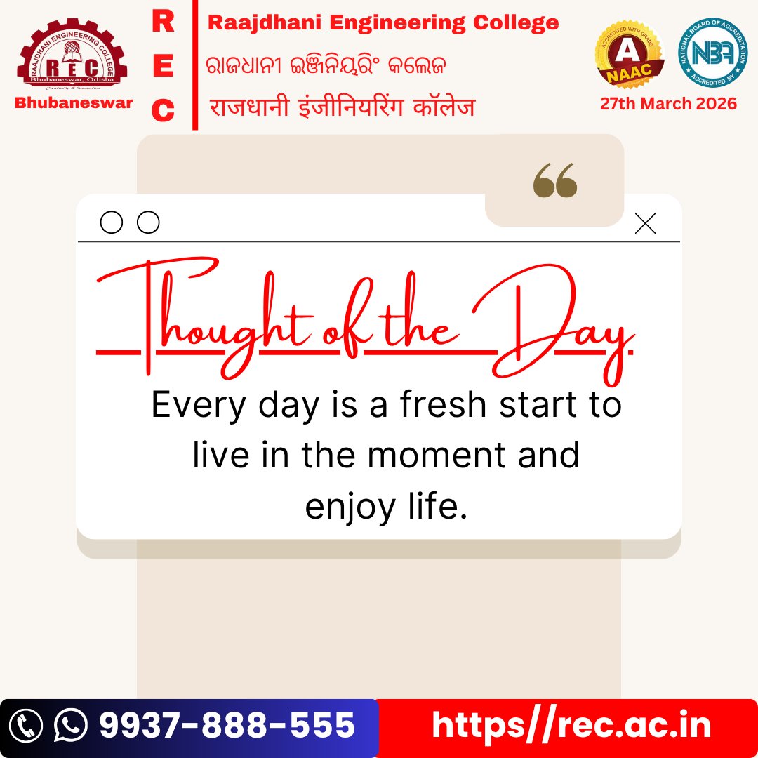 Raajdhani Engineering College (REC), Bhubaneswar tweet media