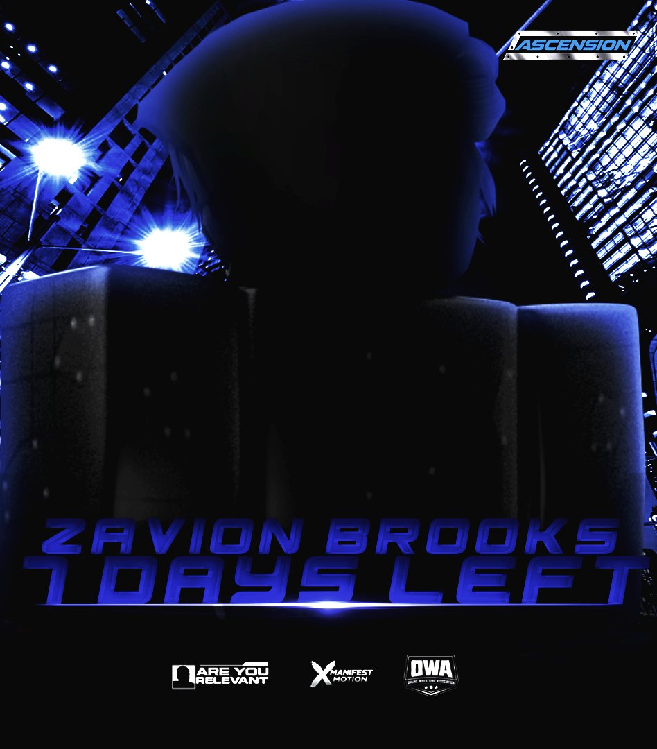 OWAonRBLX's tweet photo. Next Thursday. One week. It all kicks off. 
7 days until OWA is back in action. ⏰

Coverstar: Zavion Brooks https://t.co/yclPMwNEBU