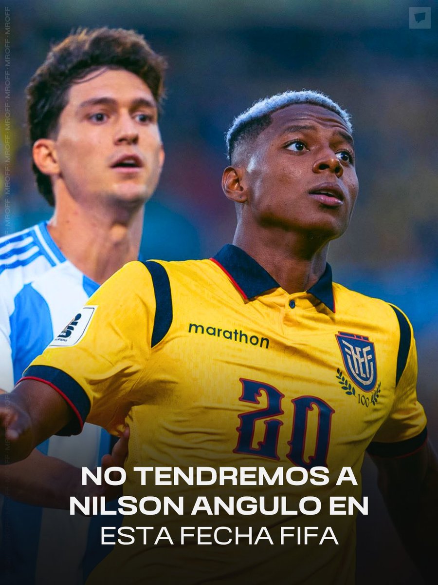 MrOFFSIDER's tweet photo. Nilson Angulo no seguirá en la Tri. Sebastián Beccacece confirmó que el jugador regresará a Inglaterra y queda desafectado de la convocatoria para esta fecha FIFA. https://t.co/ZX890cy5mo