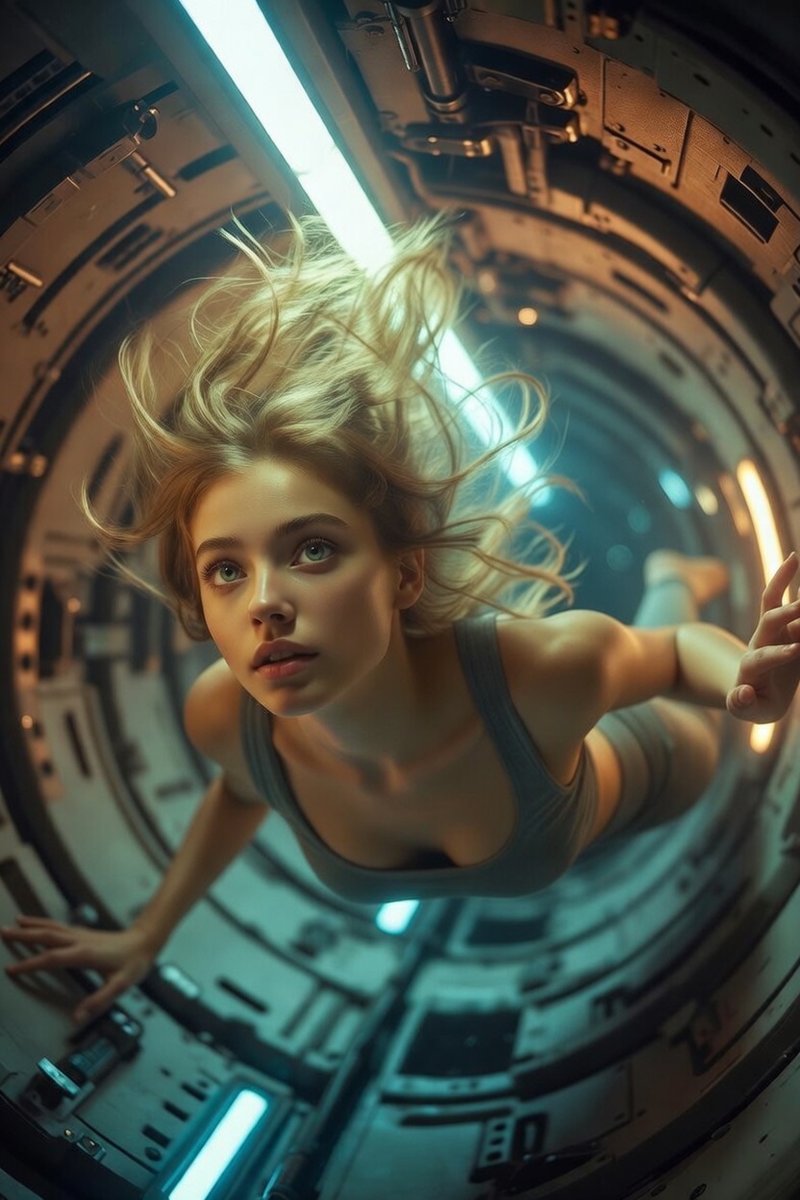 Look4ExitWound's tweet photo. Weightless in the service tunnel.  Created with Grok Imagine. https://t.co/QWCacG7cgX