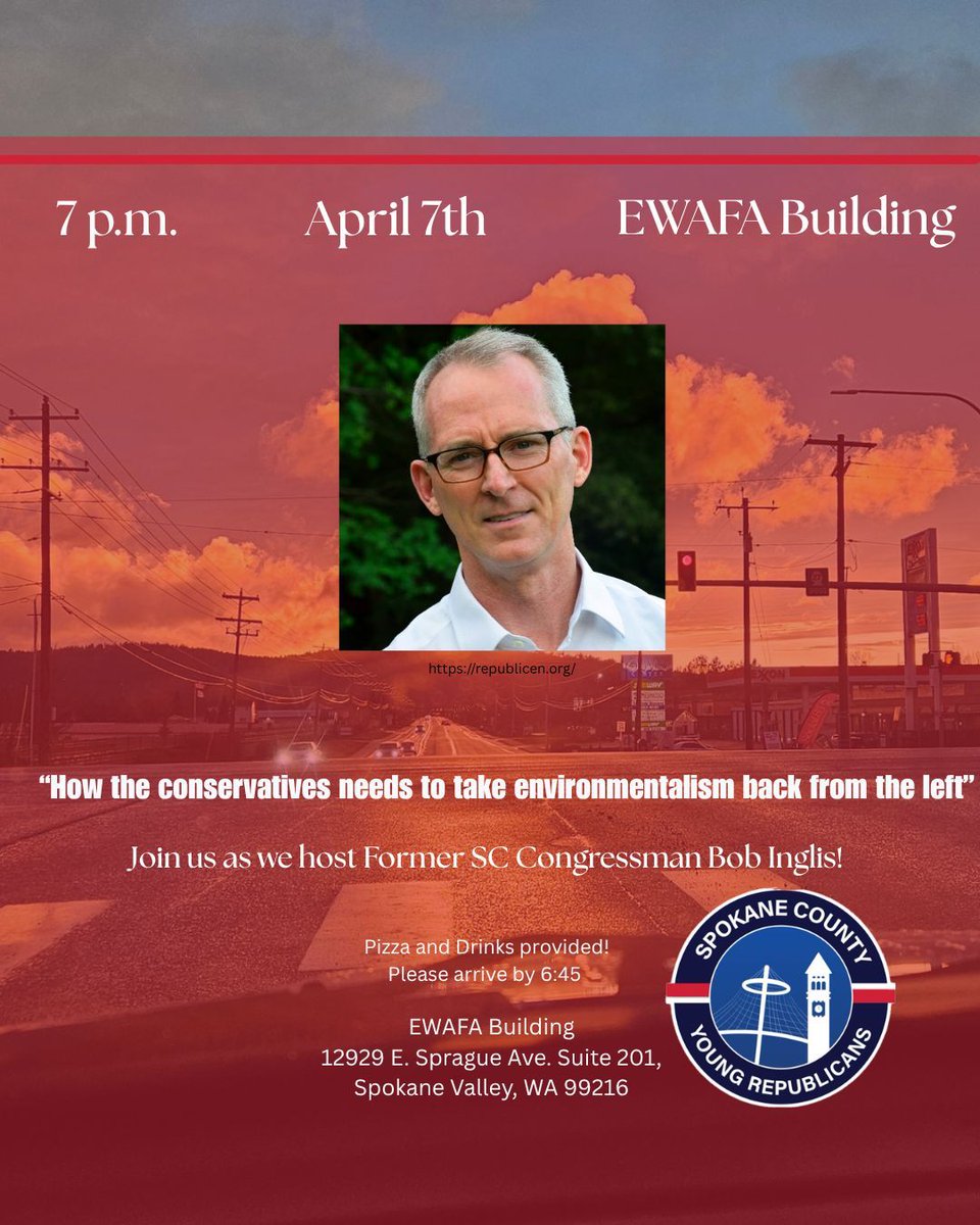 SpokaneYRs's tweet photo. Join us! 

#washingtonstateyoungrepublicans #spokaneyoungrepublicans #Republicans #environmental https://t.co/Kp5z3qsMIN