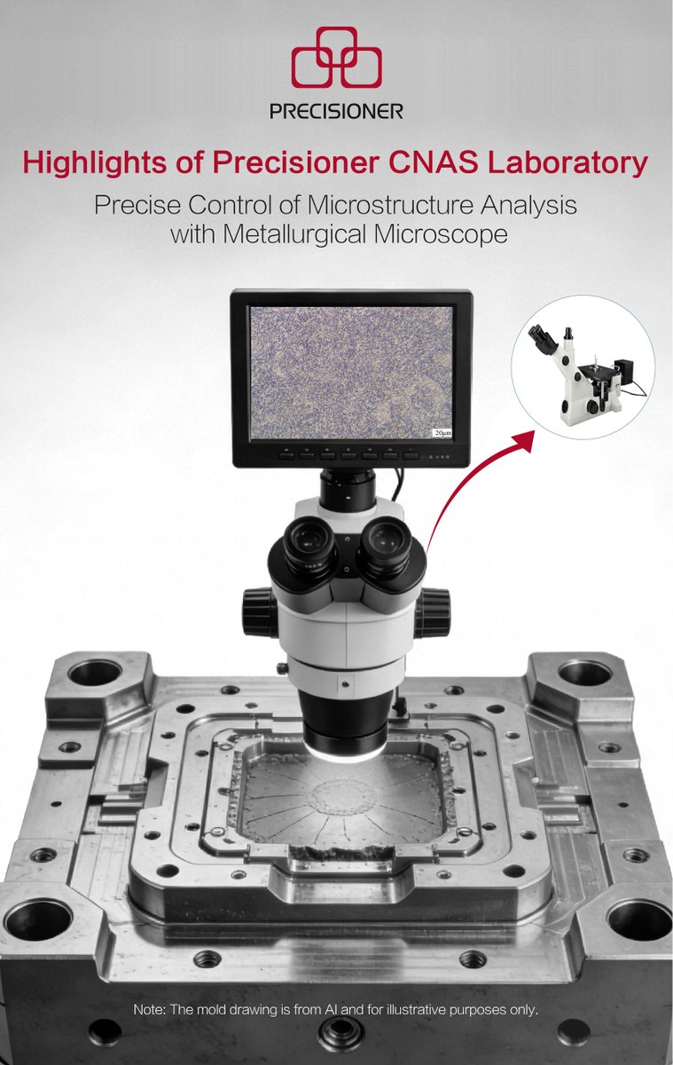 PrecisionerMold's tweet image. What’s beneath the surface matters.
In Precisioner’s CNAS lab, metallurgical microscopy reveals:
🔬 Grain size &amp;amp; carbide analysis
🔬 Failure root cause tracing

See the microstructure. Extend the die life.
📩 info@precisioner.com 🌐 precisioner.com
 #CNAS #Precisioner