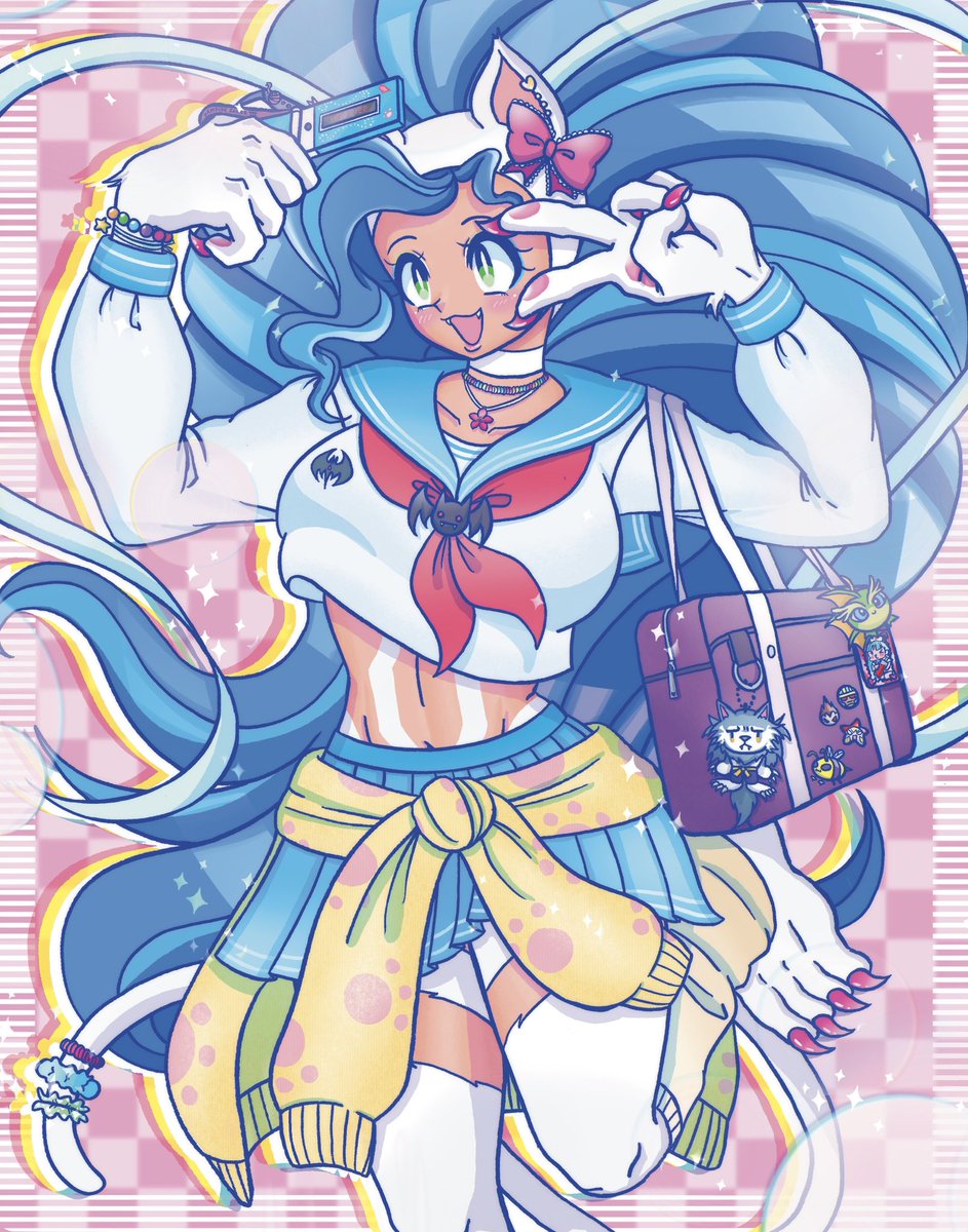 Here’s my artwork for the zine!

My pookie Felicia all dolled up for school 😻💖✨

(Also available as limited stock prints at C2E2! 👀)