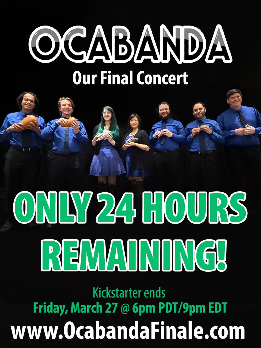ocabanda's tweet photo. This is the final day. 24 hours left to be part of Ocabanda’s final concert and recording.

After nearly 10 years, let’s close this chapter together.

🔗 https://t.co/LSAA71SgJd https://t.co/eWq1r9pkO9