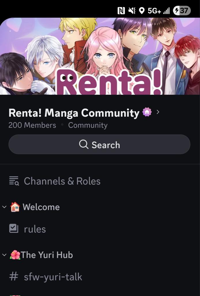 EveHealyWrites's tweet photo. @RentaMangaStore Is there only the Yuri channel for now? I have "all channels" selected. https://t.co/3xnHmRH0e8