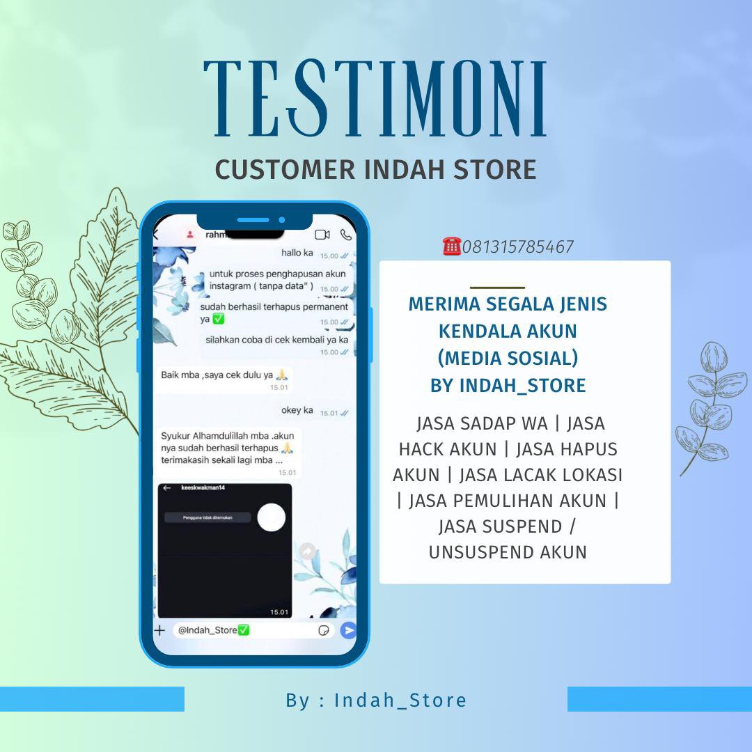 Indah store || Recovery & Delete Account || tweet media