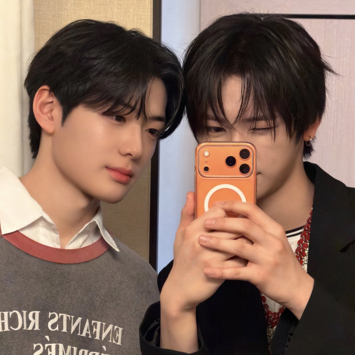 Just us, nothing special—just a quiet moment we wanted to keep, no need for words, just being here together.