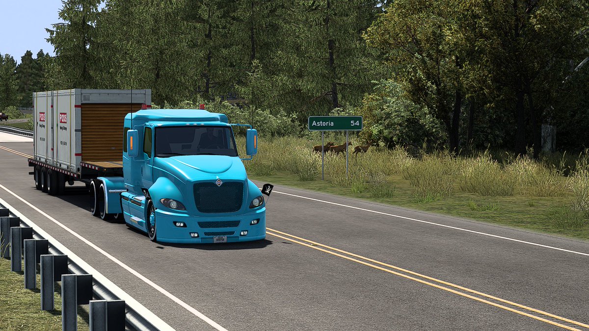 huntxrd1's tweet photo. picked up the Premium ATS bundle to get Oregon and Washington. absolutely stunning so far! wasn’t expecting deer to run out in front of the truck as soon as i hit Washington though…
#ATS #AmericanTruckSimulator #10YearsOfATS #BestCommunityEver #International #Prostar https://t.co/CIfyRxJ38W