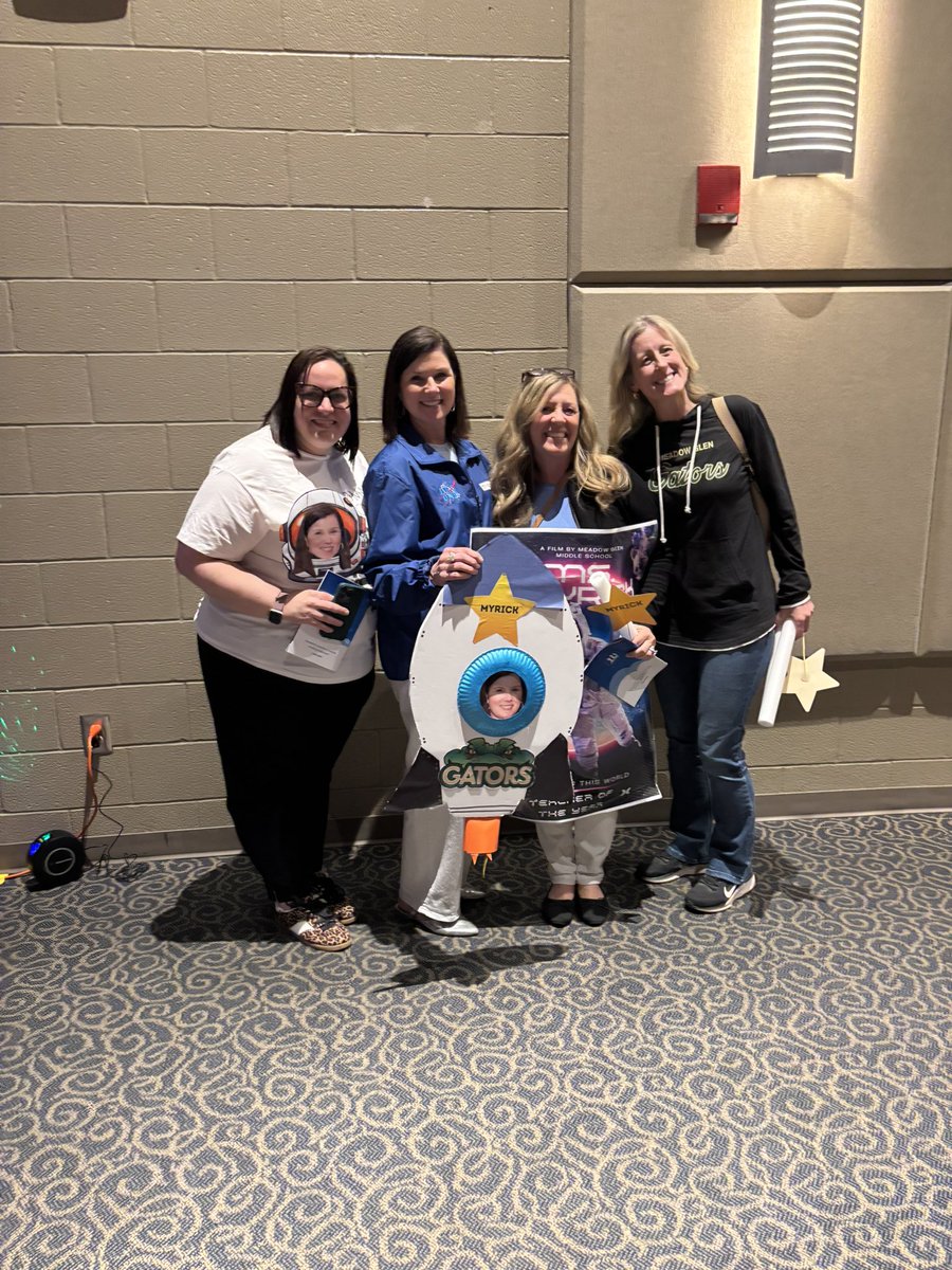 mgmgators's tweet photo. Ms. Myrick is out of this world!! She represented MGMS so well as the 25-26 Teacher of the Year!!! https://t.co/i7MSon56jI
