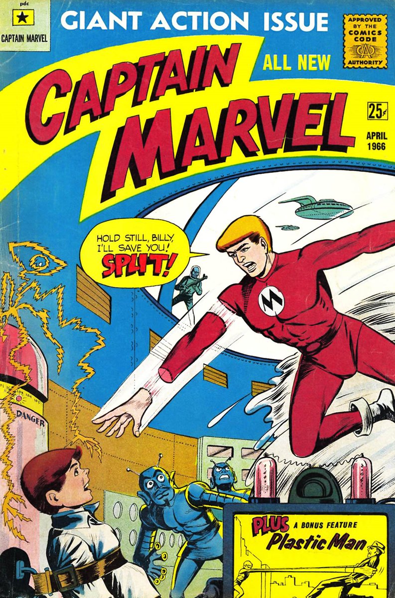 KevinWolffart's tweet photo. #CarlBurgos inked by #LeonFrancho MF Captain Marvel! Sorry, MF Enterprises Captain Marvel 1966 - He was an alien super-android https://t.co/YJB4AdGSkp