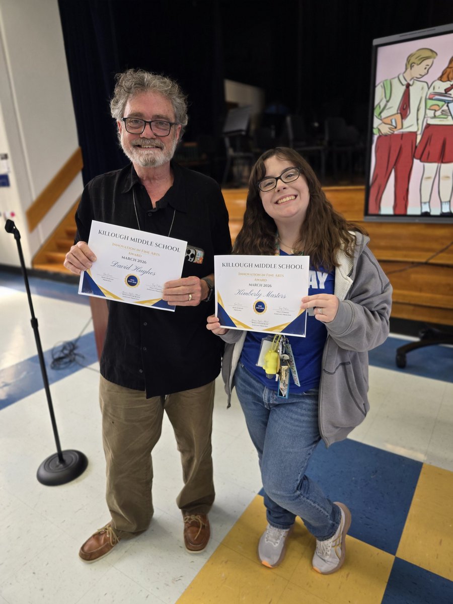PrincipalDuncan's tweet photo. Congratulations to Mr. Hughes &amp; @khooksperc @KilloughEagles Orchestra &amp; Band Directors for winning Sweepstakes with their Non-Varsity groups at UIL! 💙💛 https://t.co/3mfphFJhmv