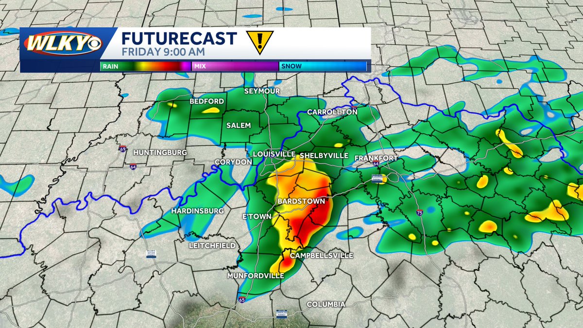 EricZernich's tweet photo. ***SHOWERS FRIDAY MORNING***
A cold front will slide over the region Friday morning producing scattered showers and a few rumbles of thunder right during the commute. Take it easy in the morning but we will dry up in the afternoon. https://t.co/s4kAfA1eyT