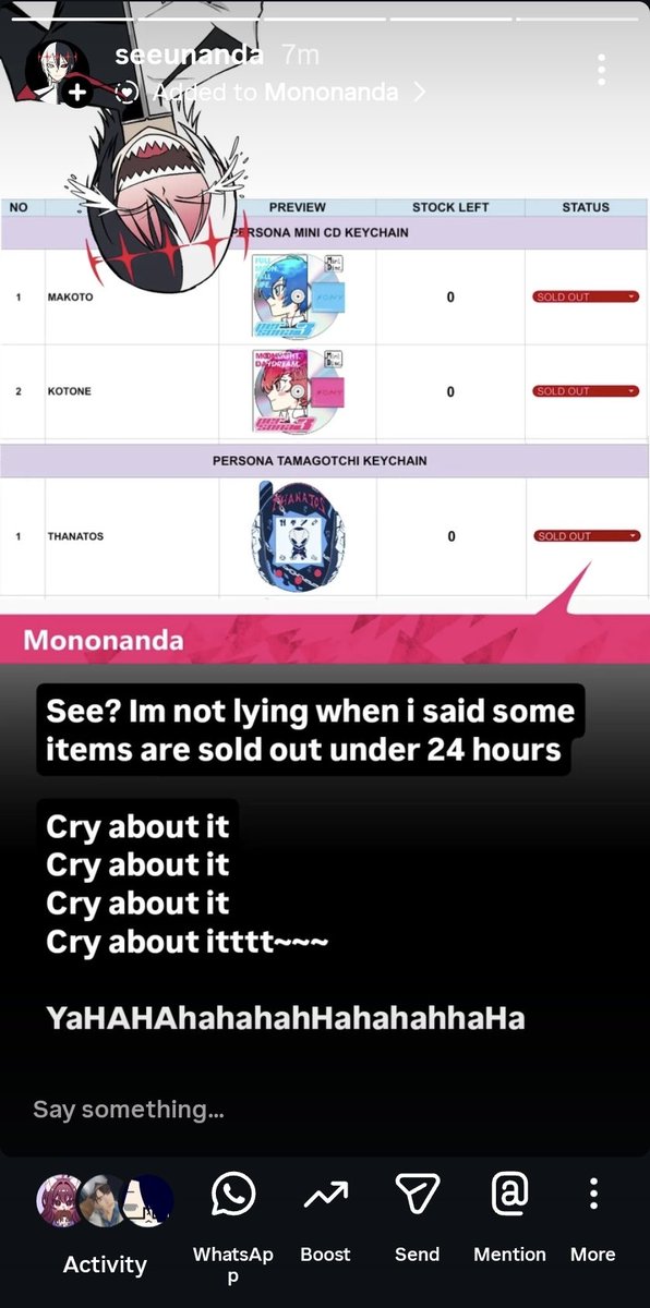 These 3 items has sold out under 24 hours...

No restock btw... #cf22