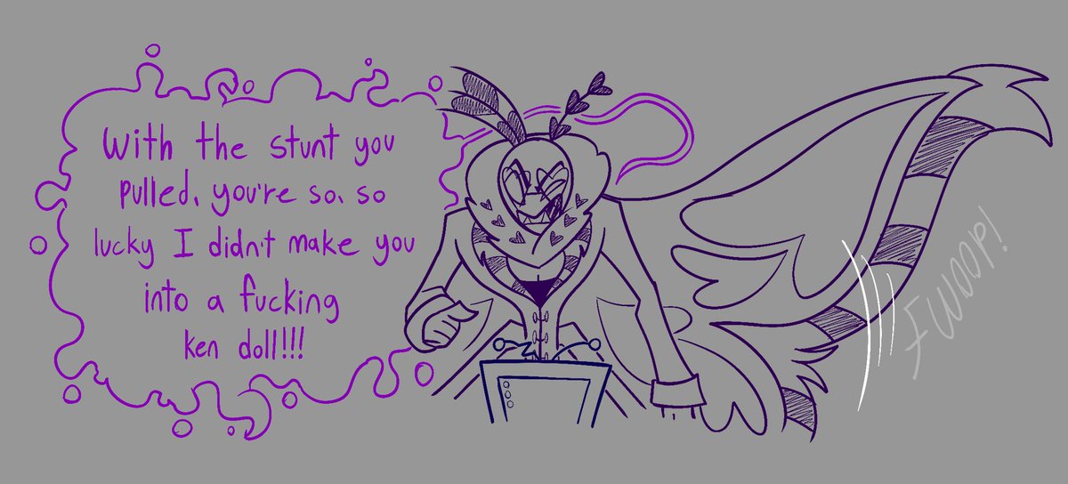 AchiiillesGoons's tweet photo. Switch-a-roo Part 4/?
I kinda like how Val’s wings (well, wing) turned out here #voxval #Staticmoth #Hazbinhotel https://t.co/lygDndCFK4