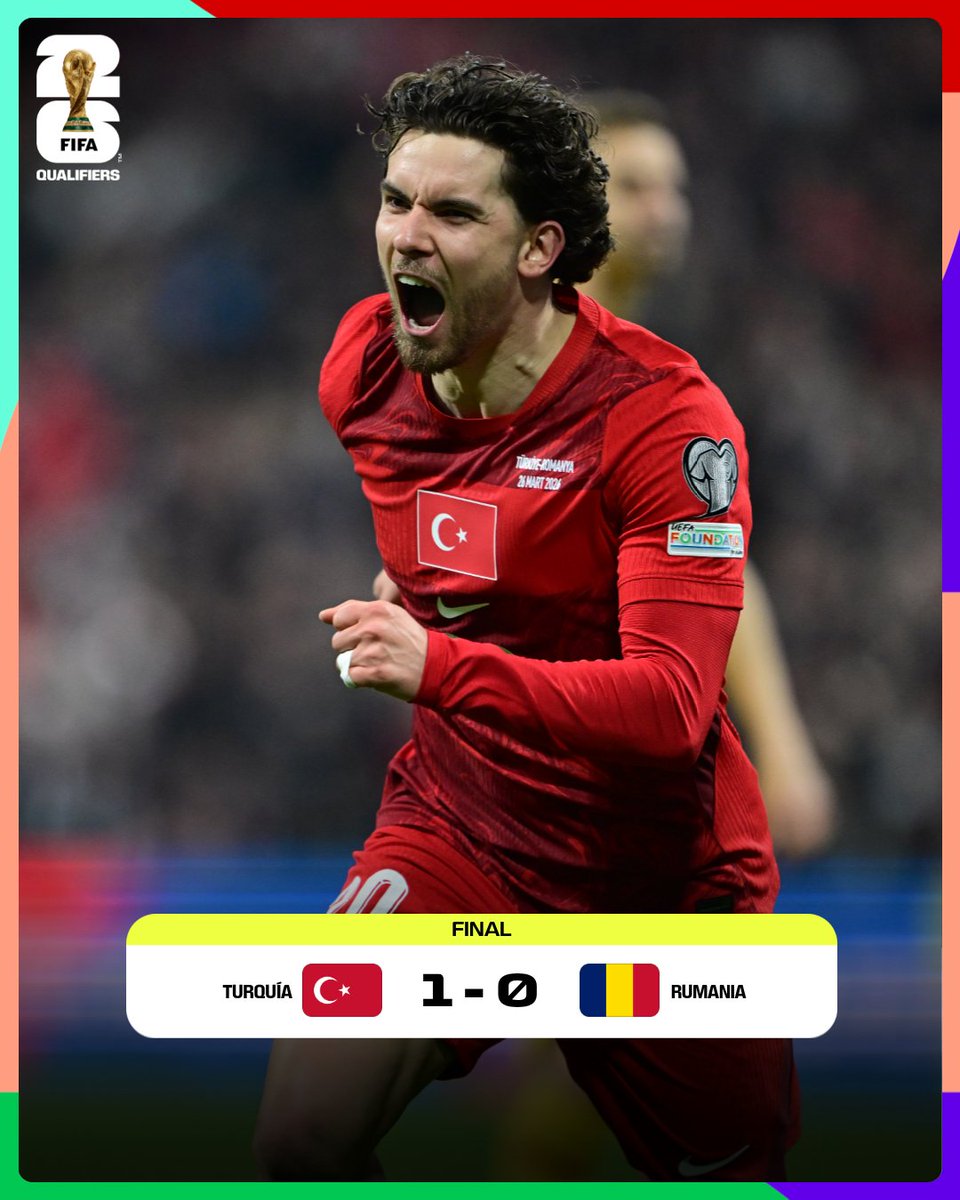 🌍 | #EuropeanQualifiers

Turquia ( 1-0 ) Rumania
🇹🇷 1-0 Ferdi Kadioglu

🔺 Turquia enfrentará a Kosovo el martes por un boleto al mundial.