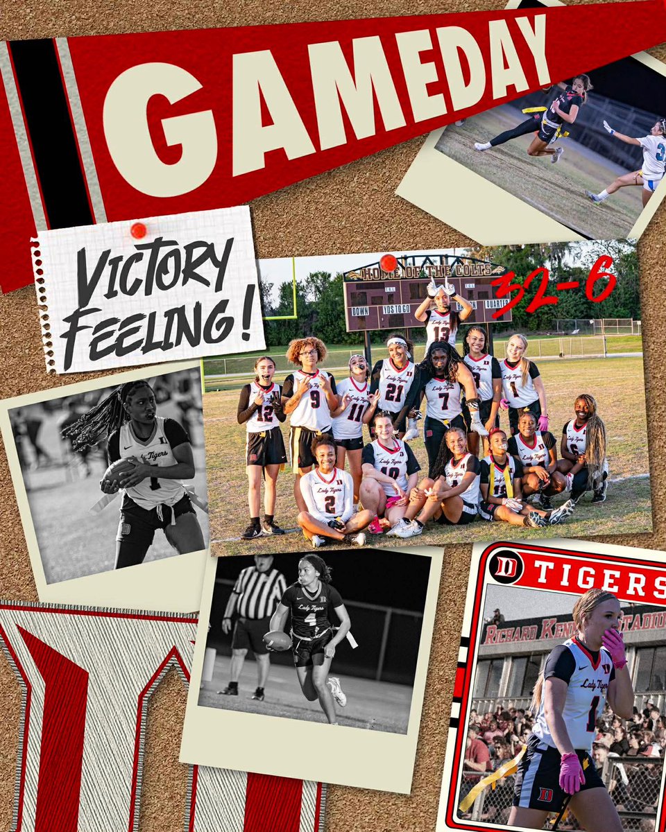 DunnellonFlagFB's tweet photo. Your Tigers come out of Stan Toole victorious with a 32-6 win over NMHS. The Lady Tigers face off against Vanguard Monday at 4:30 at Belleview High School! 

#DTM #StackinBricks 

@JB3Bynum @OcalaPreps @67Sports1 @FlaHSFootball https://t.co/ELgwuCDEJz