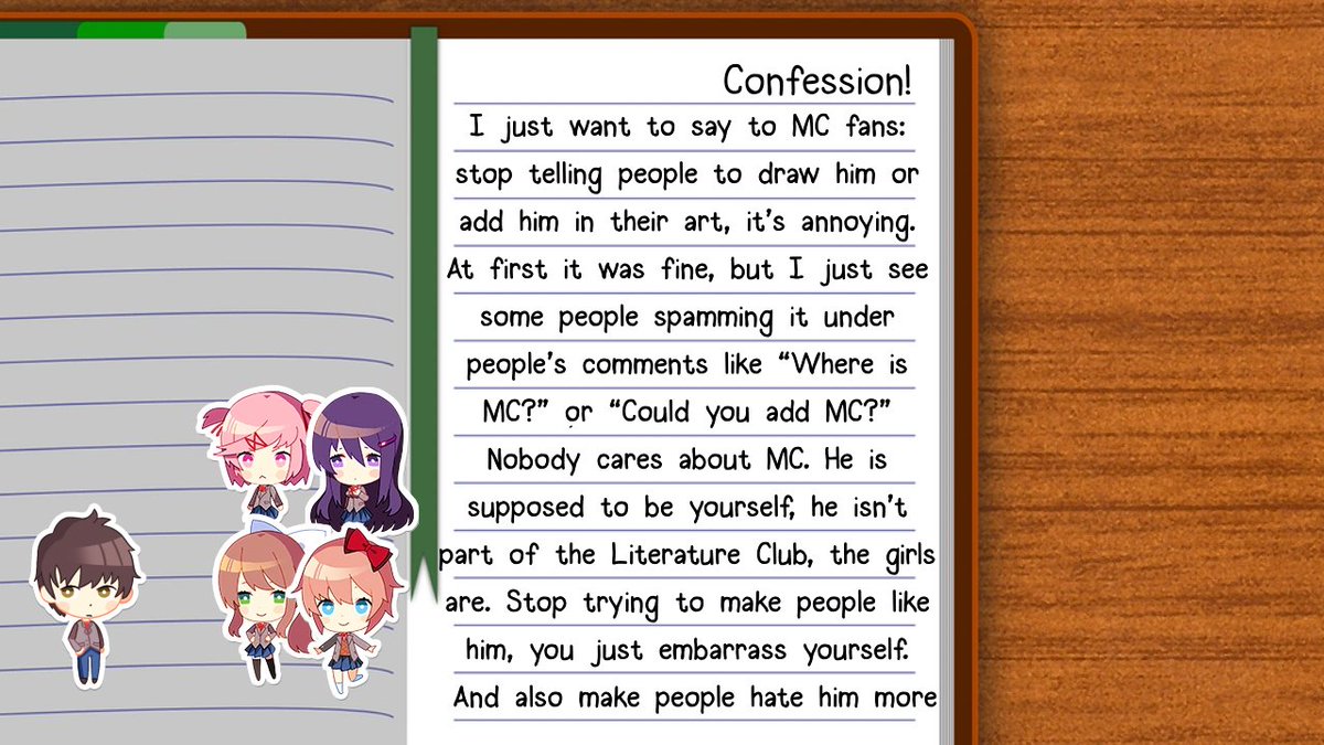 Doki Doki Literature Club Confessions tweet media