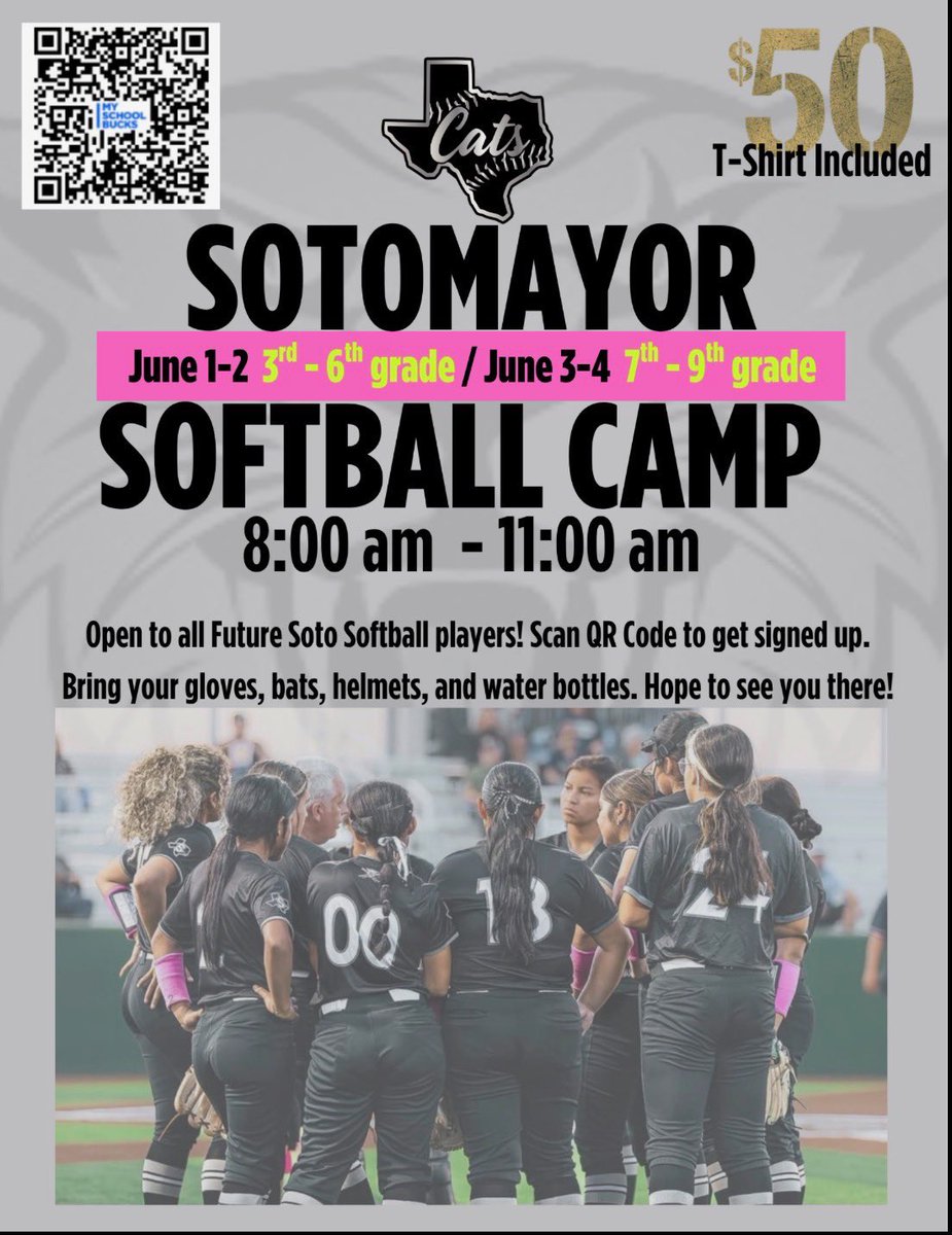 Calling all future and little Wildcats! We can’t wait to see you this summer! 

Sign up for Softball Camp at the 🔗 below 🥎 
🔗:myschoolbucks.com/ver2/prdembd?r…