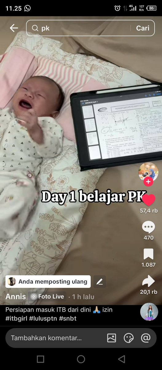 yustudytwt's tweet photo. harusnya aku belajar utbk sejak bayi kyk adek ini 😔 https://t.co/VHPjq5OCFq