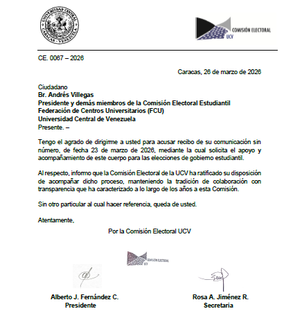 Comisión Electoral UCV tweet media