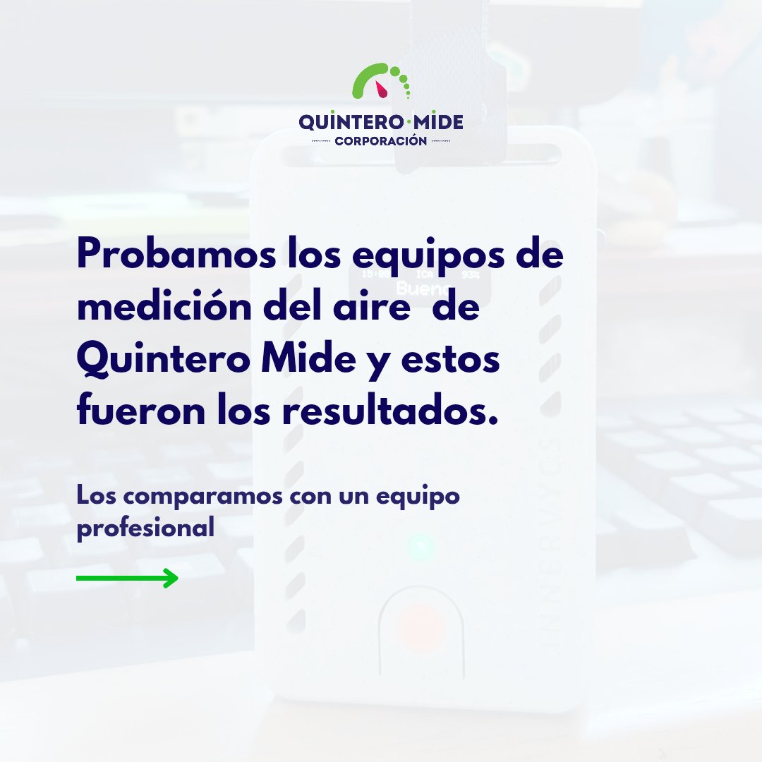 MideQuintero's tweet photo. Comparamos los sensores de Quintero Mide con un equipo profesional (GRIMM). 

¿El resultado? 

✅ Detectan los mismos eventos de contaminación y tienen una alta coincidencia, especialmente en partículas finas (PM2.5). https://t.co/fKRNLSBNOT