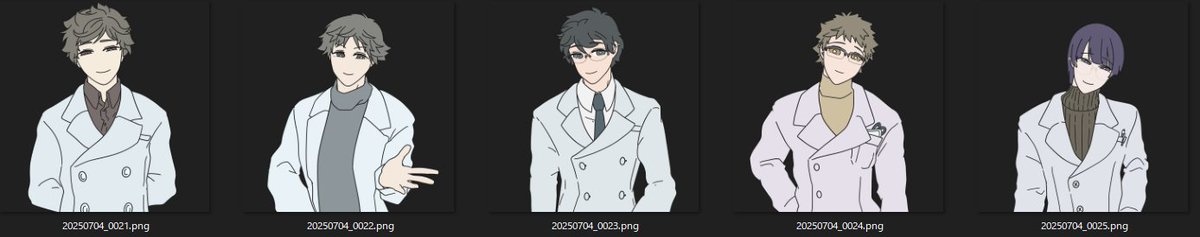 ラフも切らずに脳から直接描いているのでわたしの好みの姿しか出てこないんですよ
そして、ほぼ1年経ってもあんまり絵柄は変わらなくてよろしい(20250704)