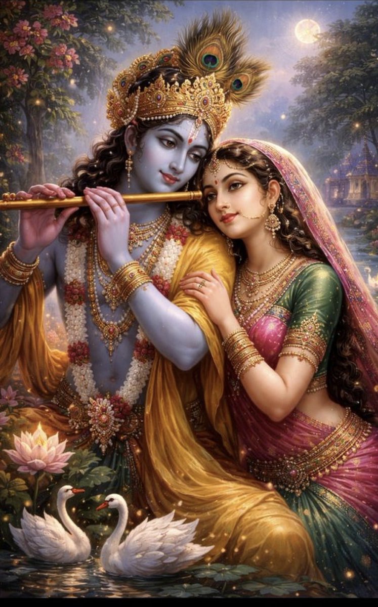 Krishna may play the flute, but it is Radha’s love that creates the melody.
🦚🦢🦚🦢🦚🦢🦚🦢🦚🦢🦚