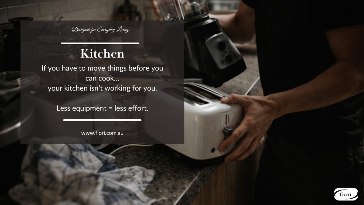 Fiori_aus's tweet image. If you have to move things before you can cook…
your kitchen isn’t working for you.

Less equipment = less effort.
Start there.

#KitchenTips #Declutter