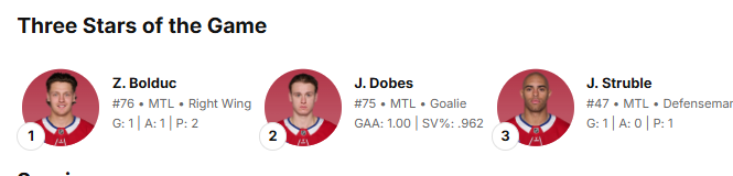 Les fans qui ont une vision tunnel sur Xhekaj vont faire des cauchemars cette nuit.  Une autre belle performance de Struble :  un beau but, 2e point en 2 matchs, 2 mise en échec et surtout de la constance. Pour une 6e défenseur, c'est excellent #CH #gohabsgo
