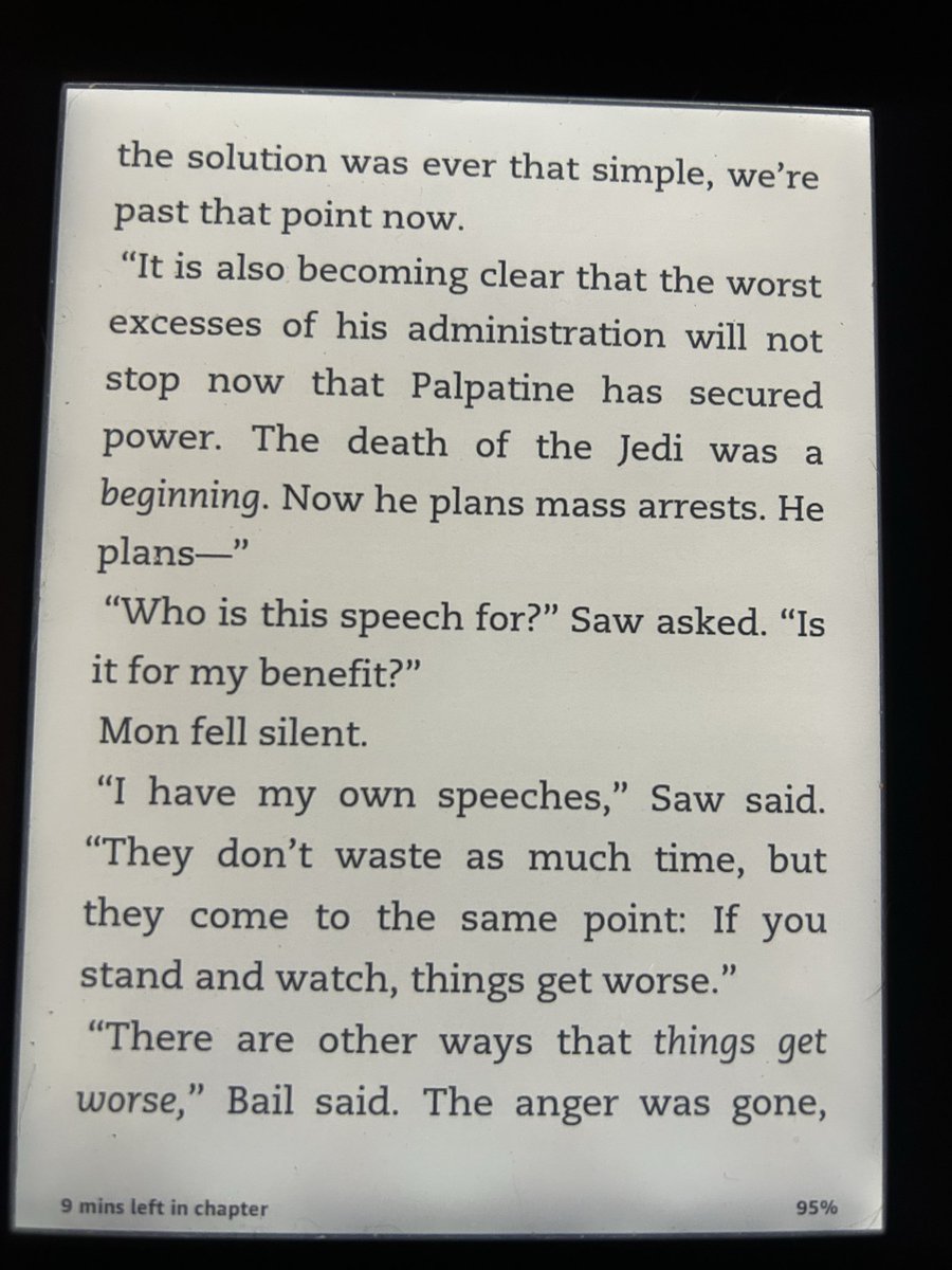 I know #swtwt was all about Chapter 67 of <a href="/StarWarsByRHW/">Star Wars Books</a> <a href="/AlexanderMFreed/">Alexander Freed</a> ‘s Reign of the Empire last year, and deservedly so, but Chapter 68 is hitting really close to home this year.