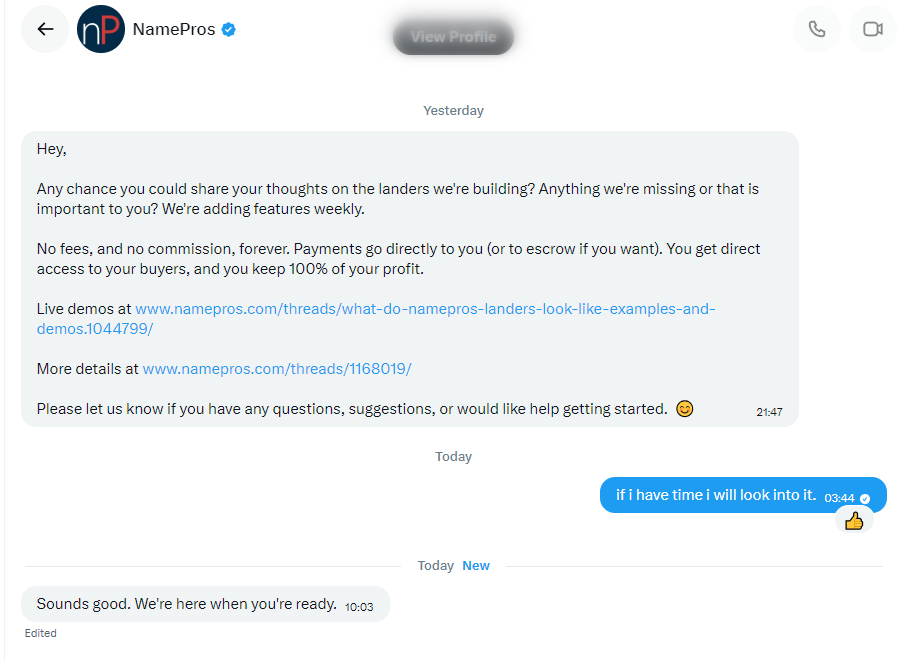 MaikeDomain's tweet photo. Great Job for Namepros first steps! https://t.co/1XZcKQsdy1