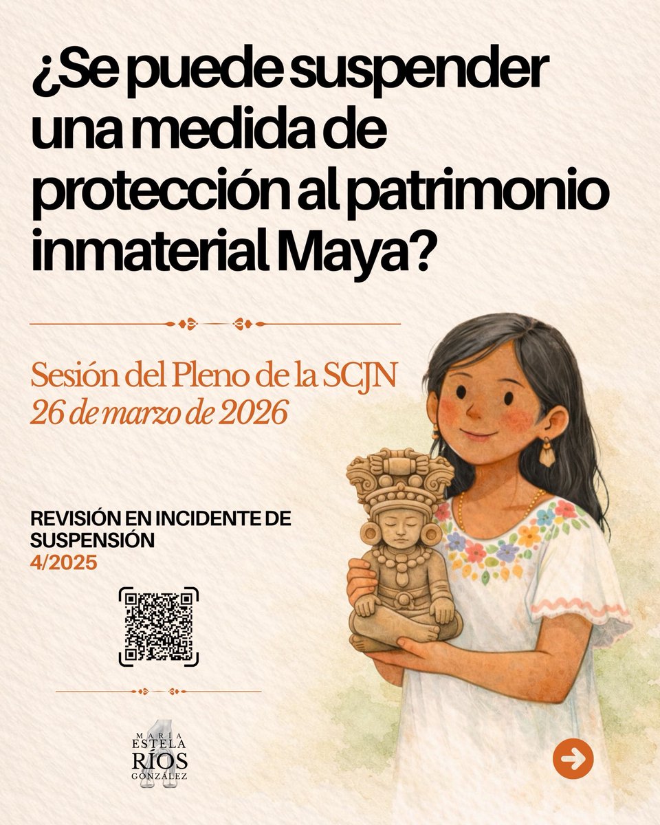 MtraEstelaRios's tweet photo. Hoy la Suprema Corte de Justicia de la Nación votó a favor de proteger el patrimonio cultural del pueblo maya.

#SCJN #Justicia #PueblosIndígenas #PatrimonioCultural https://t.co/zzhPogX218