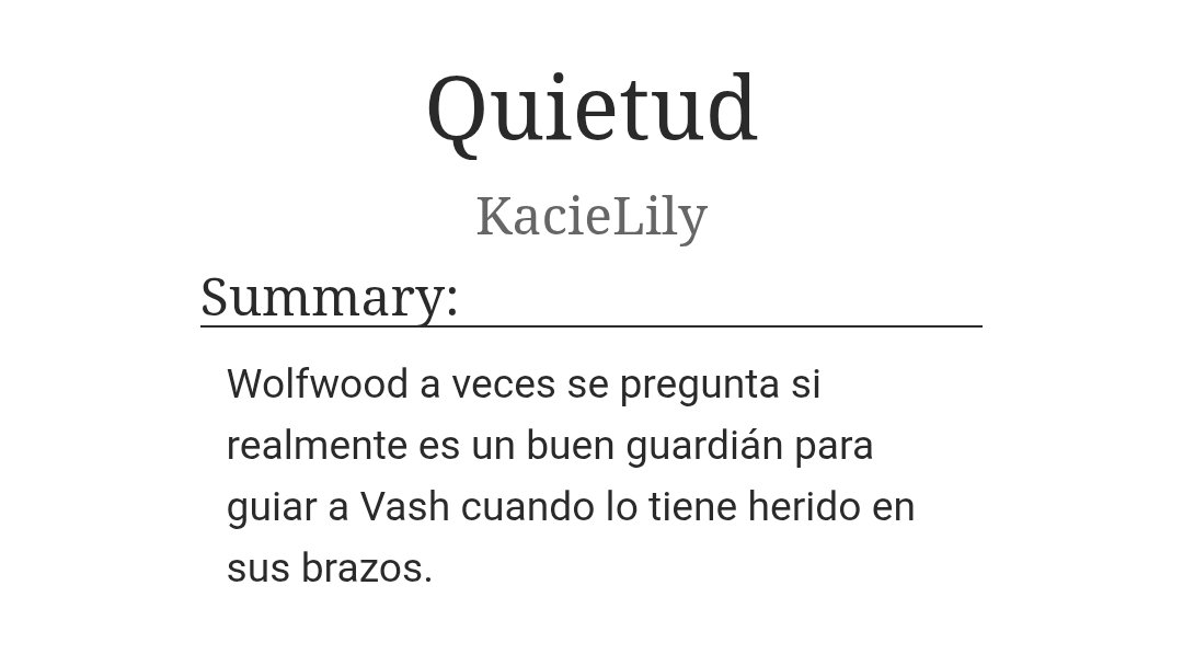 Holip me gusta escribir 😇

archiveofourown.org/works/81900136

#trigun #wolfvash #wv #vashwood