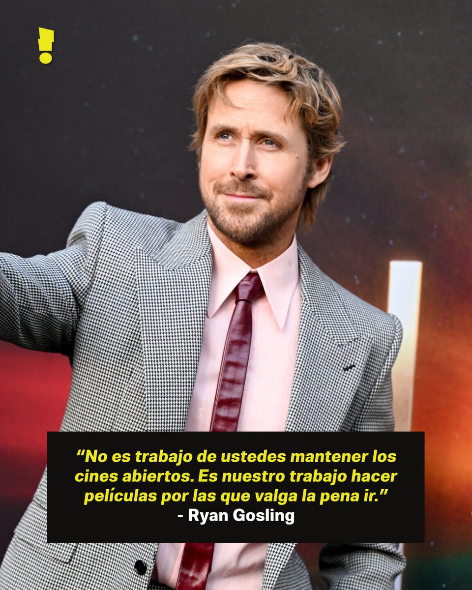 Las palabras de Ryan Gosling en un evento de "Proyecto Fin del mundo" 👏🎬.