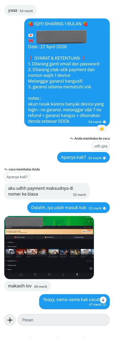 arlasting's tweet photo. testimoni app premium! 🙌💗

#ArberryStore_testimoni https://t.co/05b9UWPd09