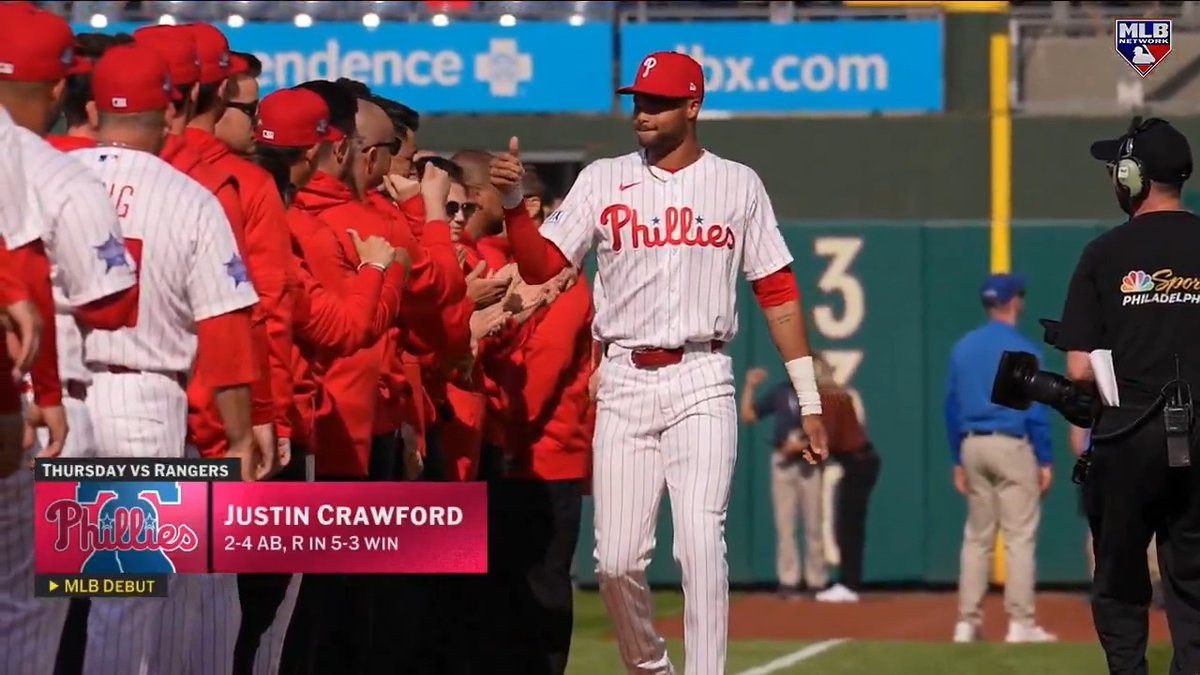 JJ Wetherholt, Kevin McGonigle, Justin Crawford and Carson Benge all put on a show today 👏
#MLBTonight highlights some of this afternoon’s notable rookie performances.