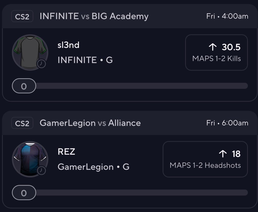 ☢️2U PRIZEPICKS 3X☢️

$25 to someone who likes + is following when we wake up to green 💚💰

good luck 🔥🍀

#WakeandCash #prizepicks #CS2 #esportspicks