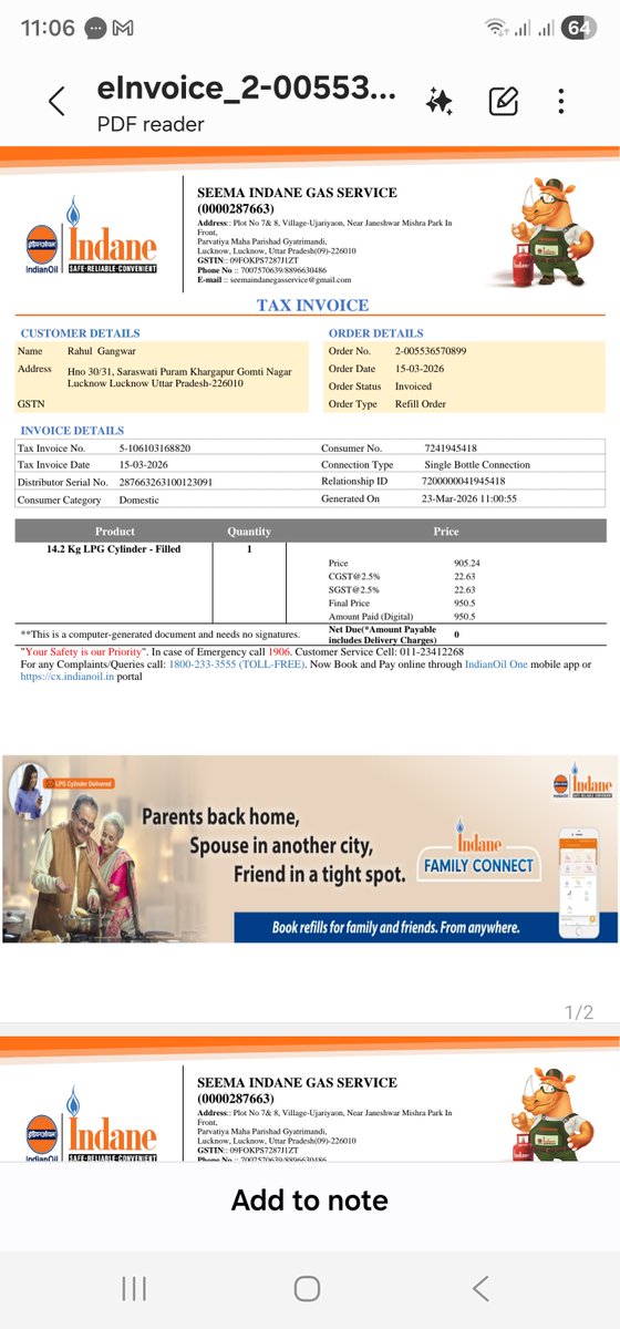 IBSinsights's tweet photo. @IndianOilcl First answer my query. Why i haven't received my cylinder even after advance payment? It's been over 10 days already and have got no resolution from you or the gas agency @indian https://t.co/kX0dJxdnja