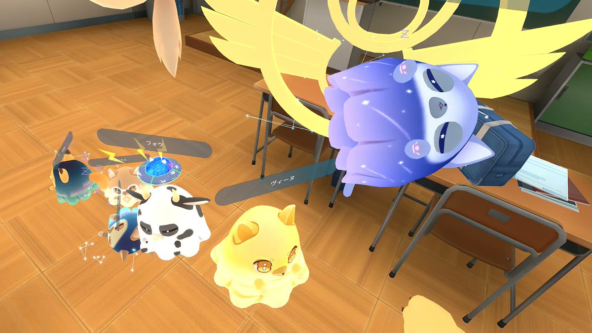 MoguLiveJP's tweet photo. 星空の下で不思議な生き物“アムア”と触れあう特別なひと時を過ごそう VRChat「天体観測部（Astronomy Club）」【体験レポ】 - MoguLive https://t.co/1ote91LD0V https://t.co/eyi8r5odCo