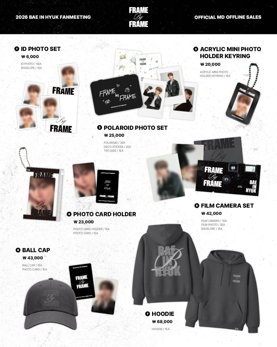 YYentertain's tweet image. 2026 BAE IN HYUK FANMEETING &amp;lt;FRAME BY FRAME&amp;gt;
OFFICIAL MD OFFLINE SALES INFORMATION

🎞️ 2026.04.04 (SAT) 11:30 - 13:30  |  16:30 - 18:30 (KST) 
📍가빈아트홀 (Gabin Art Hall)

* 본 공연 MD는 티켓 소지자에 한하여 구매 가능합니다.

#배인혁 #BAEINHYUK
#FRAME_BY_FRAME
#YYentertainment